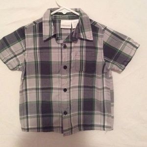 Short Sleeve Button Down Plaid 24 month
